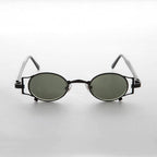 Oval Victorian Rare Steampunk Sunglass - Ada - Gold / Brown Lens