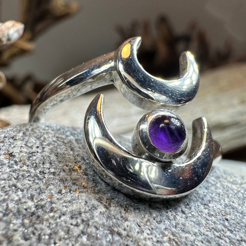 Double Crescent Moon Ring