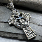 Marcasite Claddagh Cross Necklace