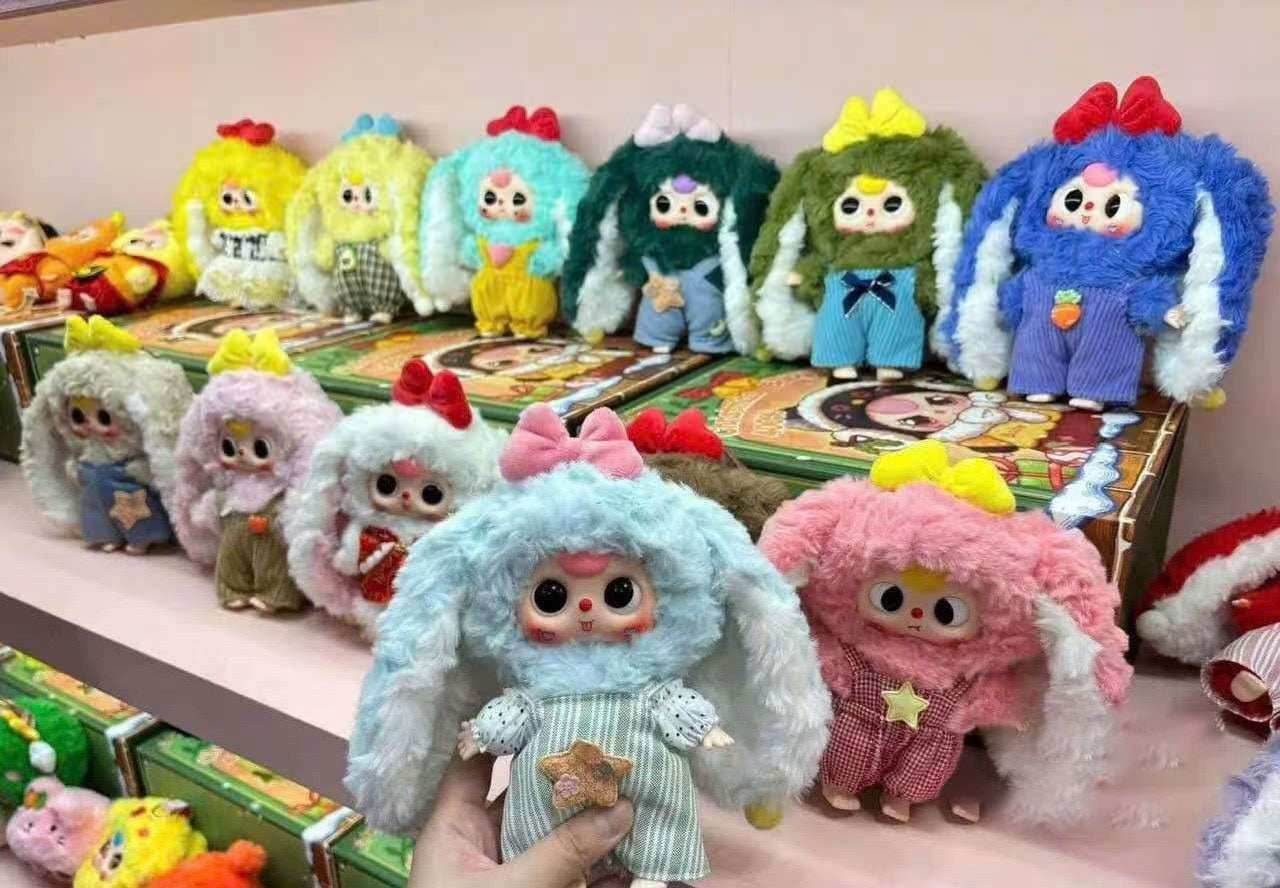 Baby Three V2 Rabbit Macaron Cute Bunny Plush Series Blind Box (1 Blind Box) - 