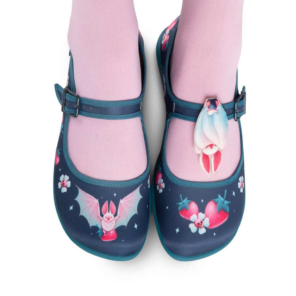 Chocolaticas® Albine Bat Women's Mary Jane Flat - 