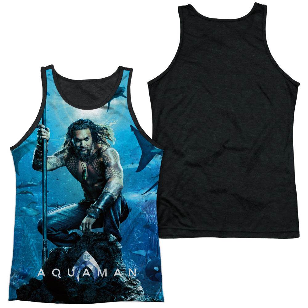 Aquaman Movie Poster DC Comics Sublimation Adult Tank Top - S