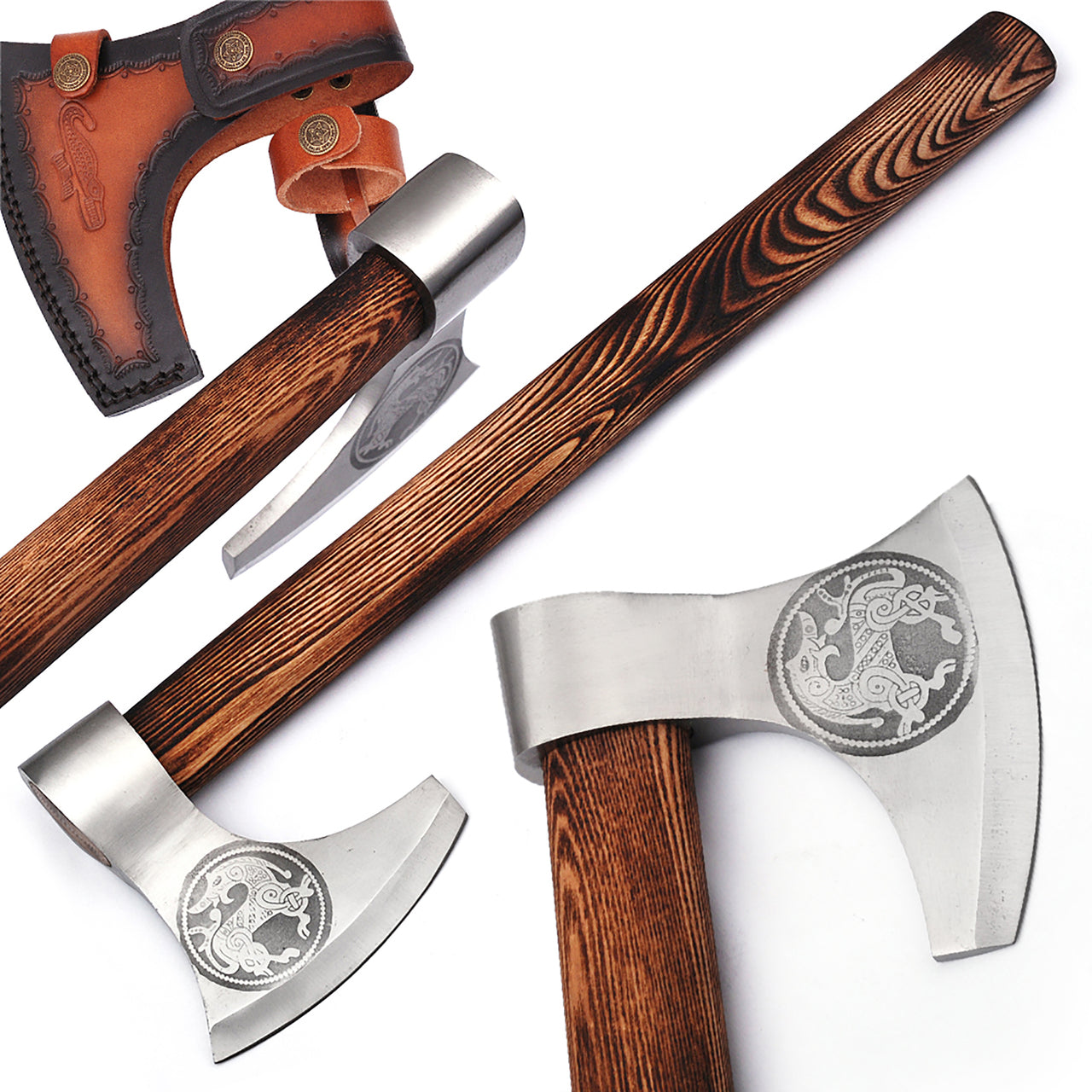 Warhorse High Carbon Forged Steel Bearded Axe-0