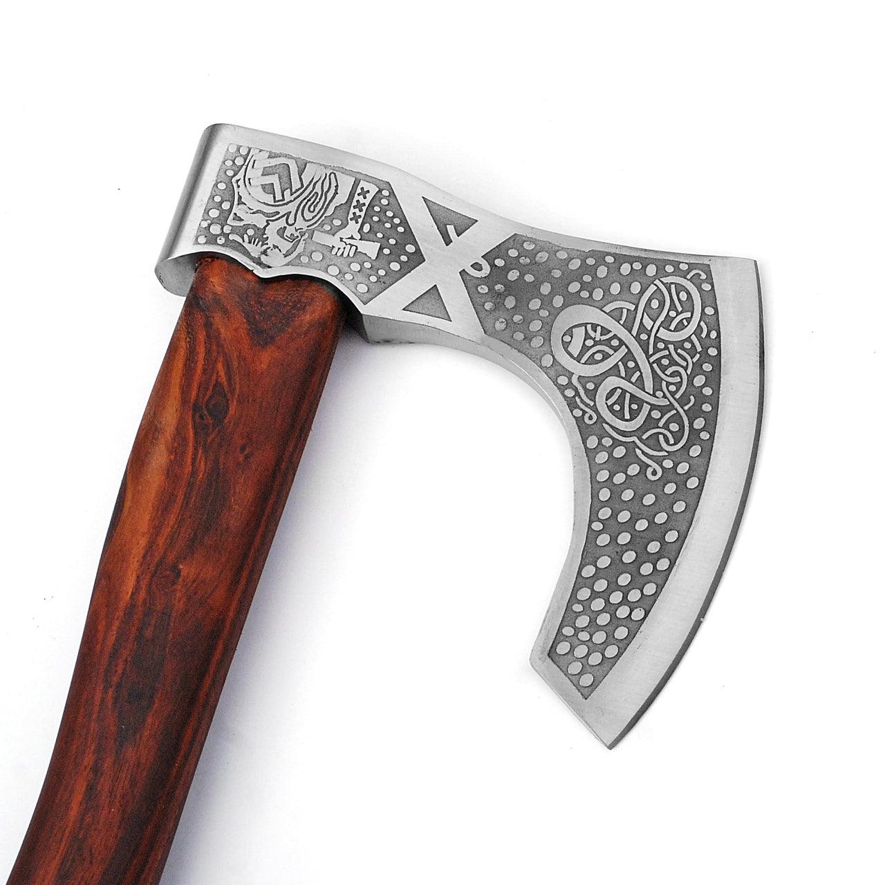Call to Battle Carbon Steel Medieval Viking Bearded Axe-1