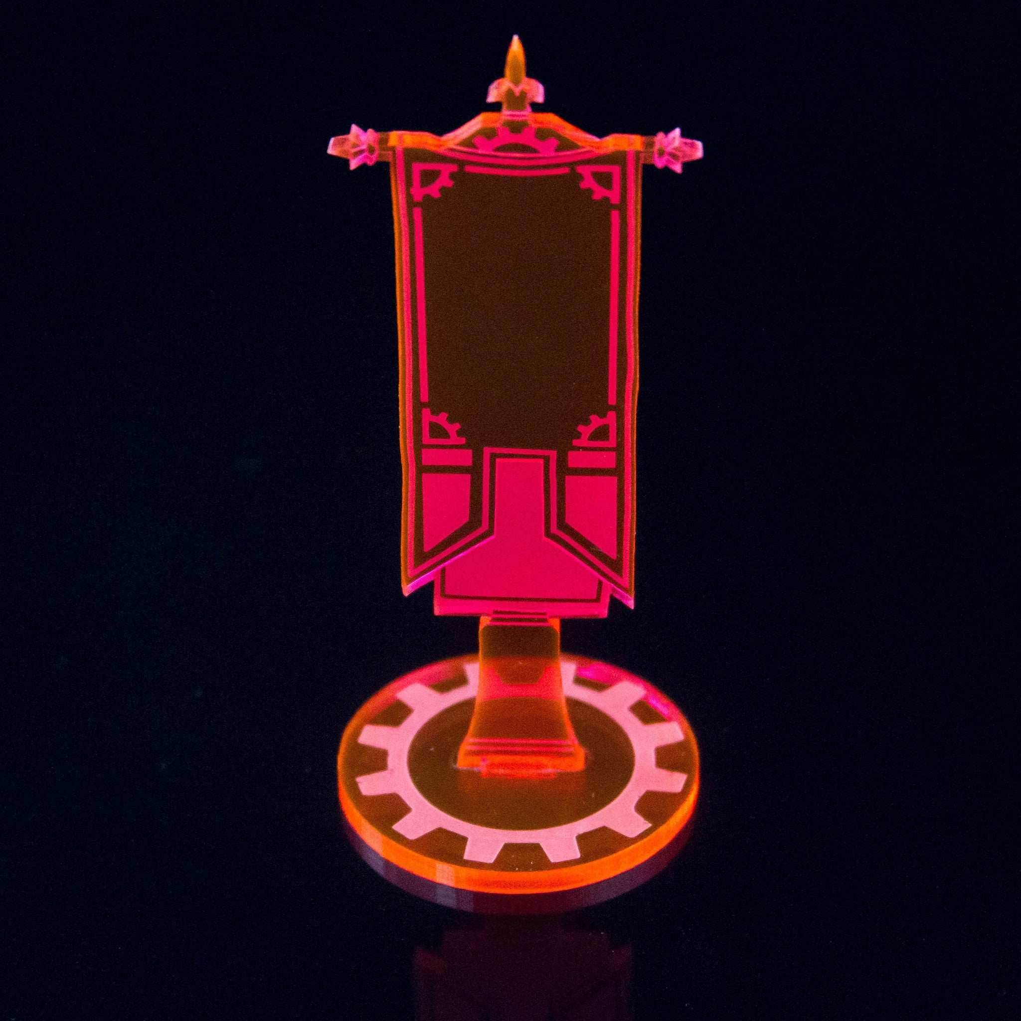 Acrylic Objective Flags - Fluorescent Red
