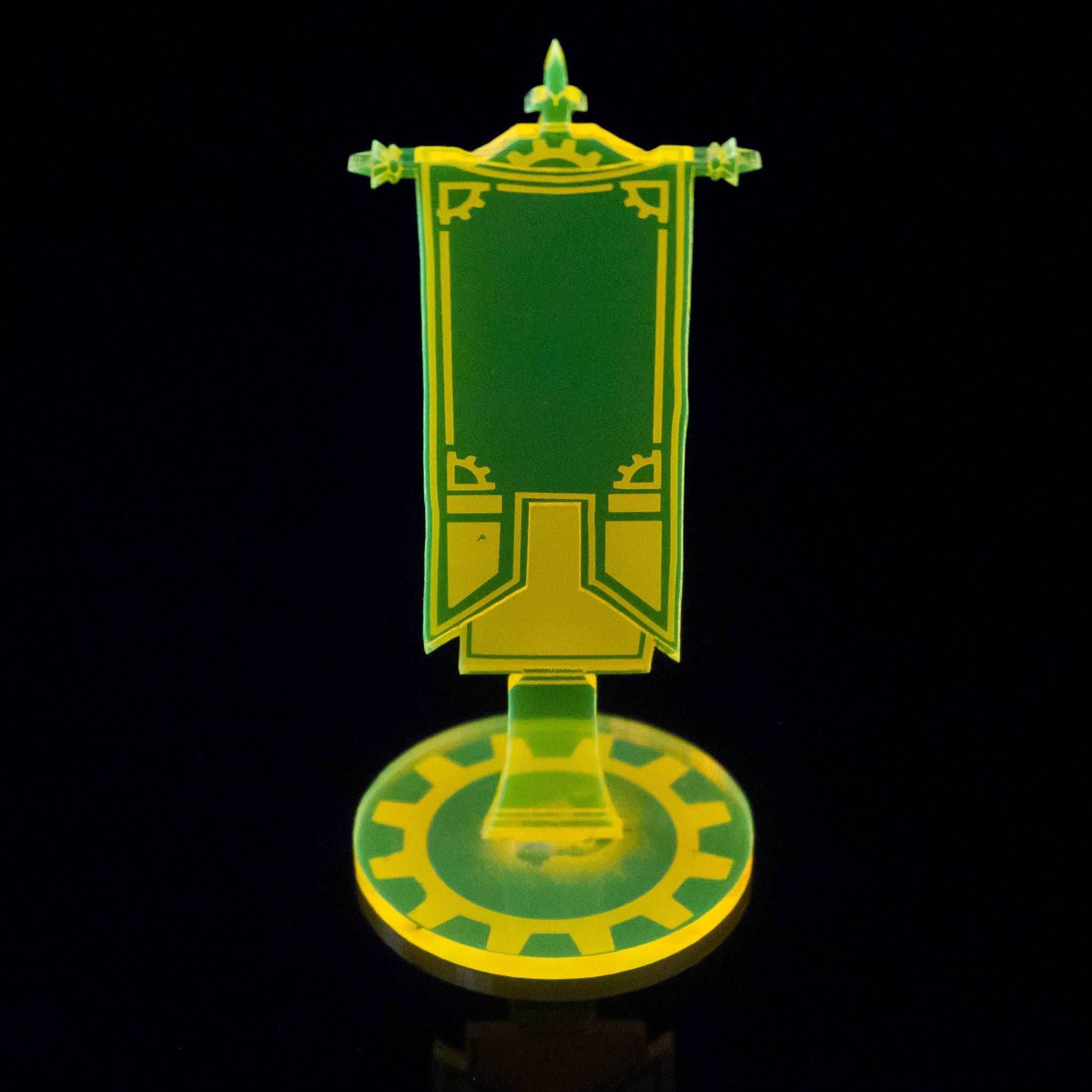 Acrylic Objective Flags - Fluorescent Yellow