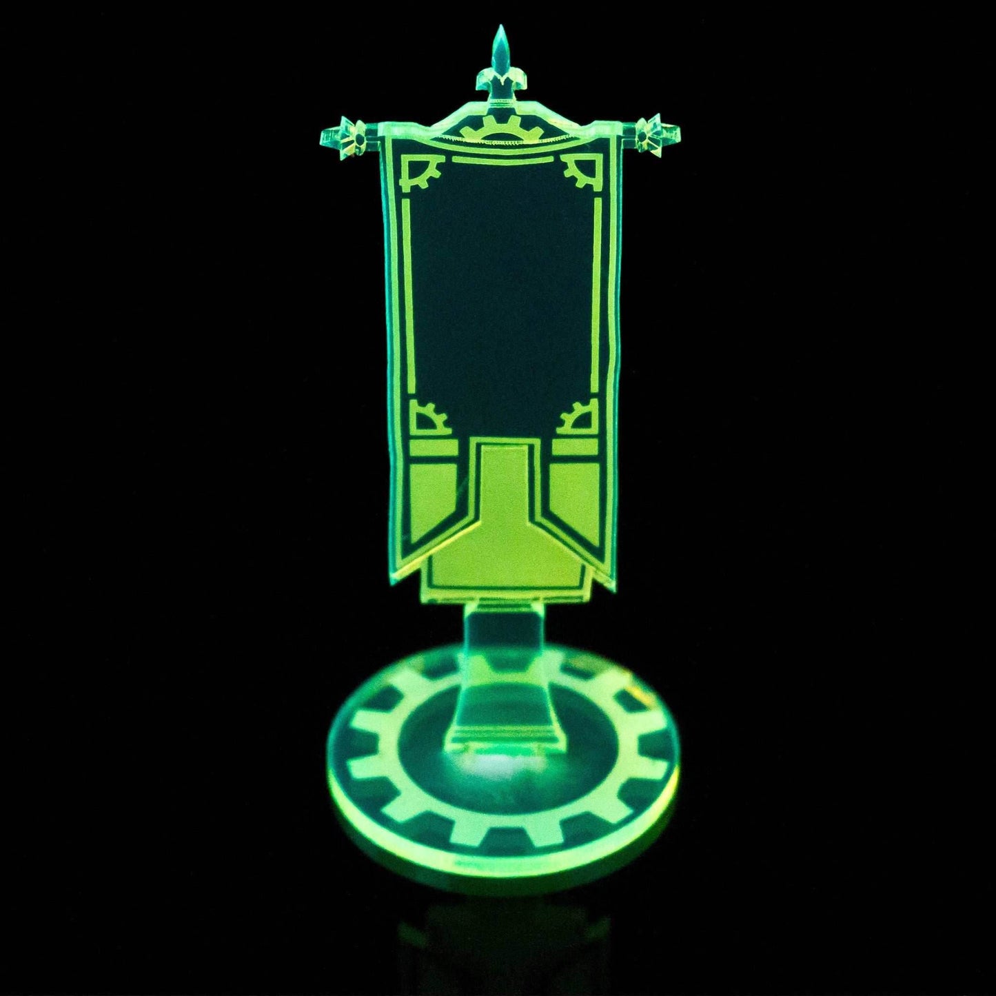 Acrylic Objective Flags - Fluorescent Green