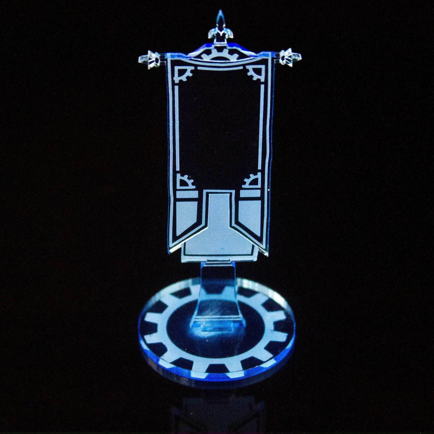 Acrylic Objective Flags - Fluorescent Blue