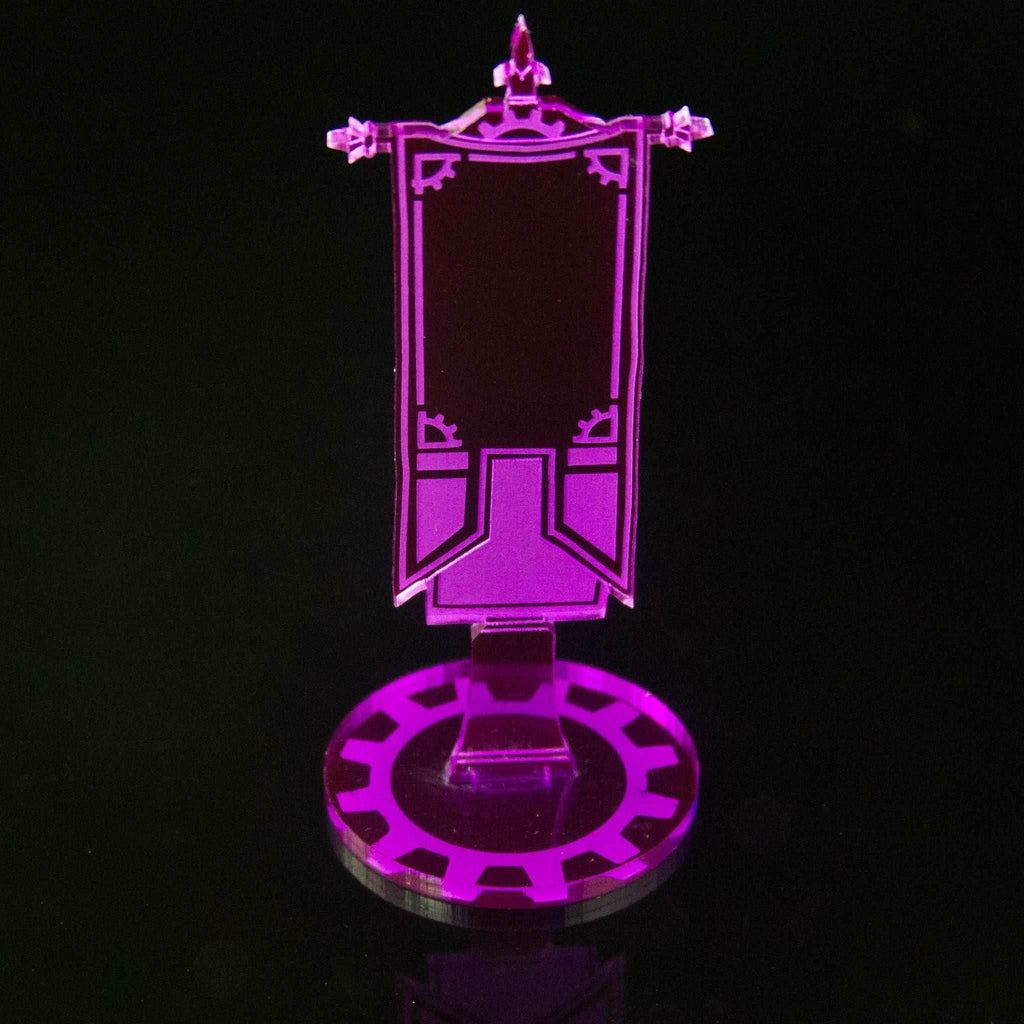 Acrylic Objective Flags - Fluorescent Orange