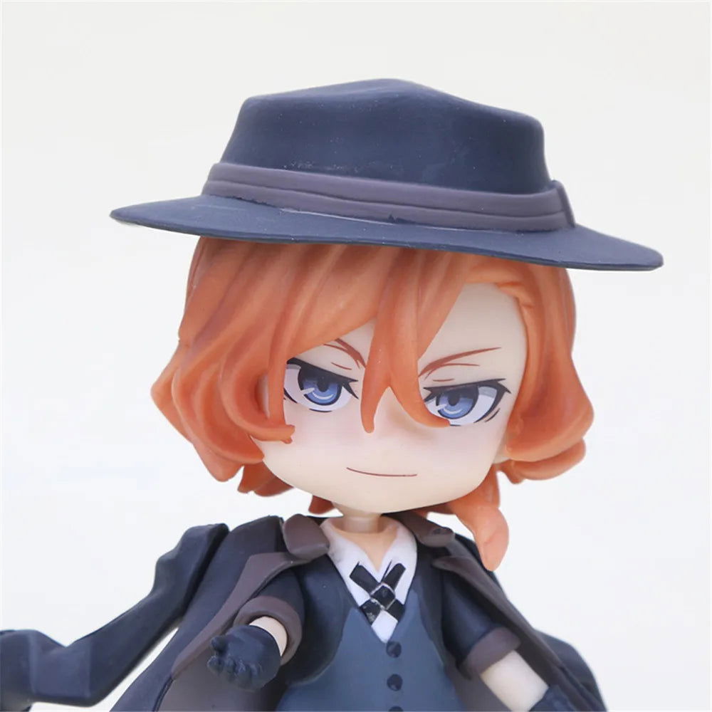 Action Figures Bungo Stray Dogs, Dazai Osamu, Nakahara Chuuya, Kawaii Chibi Cute Anime Figurines 10 cm