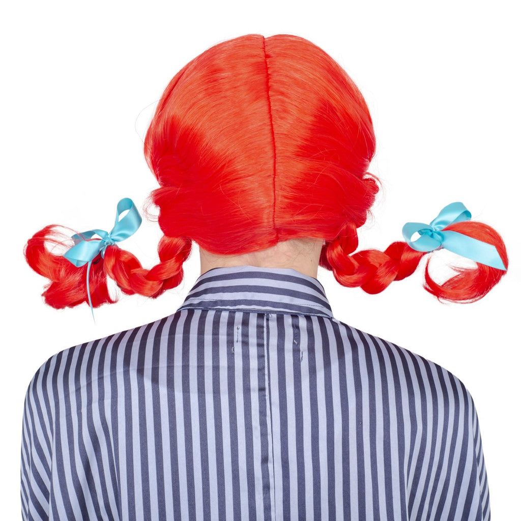 Fast Food Red Hair with Braids Adult Deluxe Halloween Costume Cosplay Wig