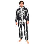 Adult Halloween Skeleton Cosplay Costume Glow in Dark Jumpsuit