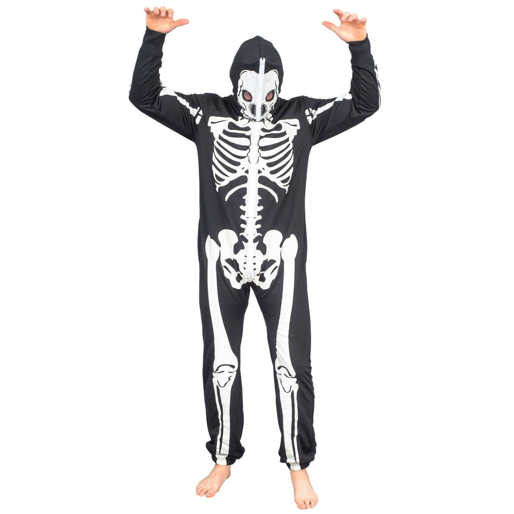 Adult Halloween Skeleton Cosplay Costume Glow in Dark Jumpsuit