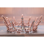 Aggressively Rosy Crown Tiara in Rose Gold and Opal | Royalty Crown Party or Bridal Hair Accessory