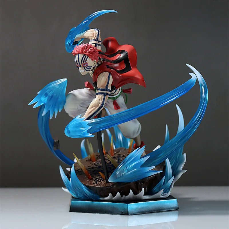 Akaza of Twelve Kizuki Demon Slayer Action Figures, LED PVC Anime Collection Model 26cm