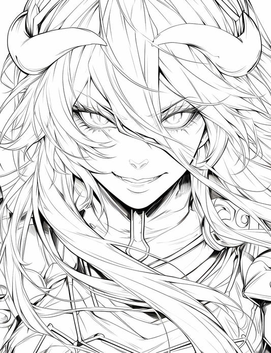 Albedo: The Supreme Succubus - Overlord Anime Coloring Page | Infinite Visibility