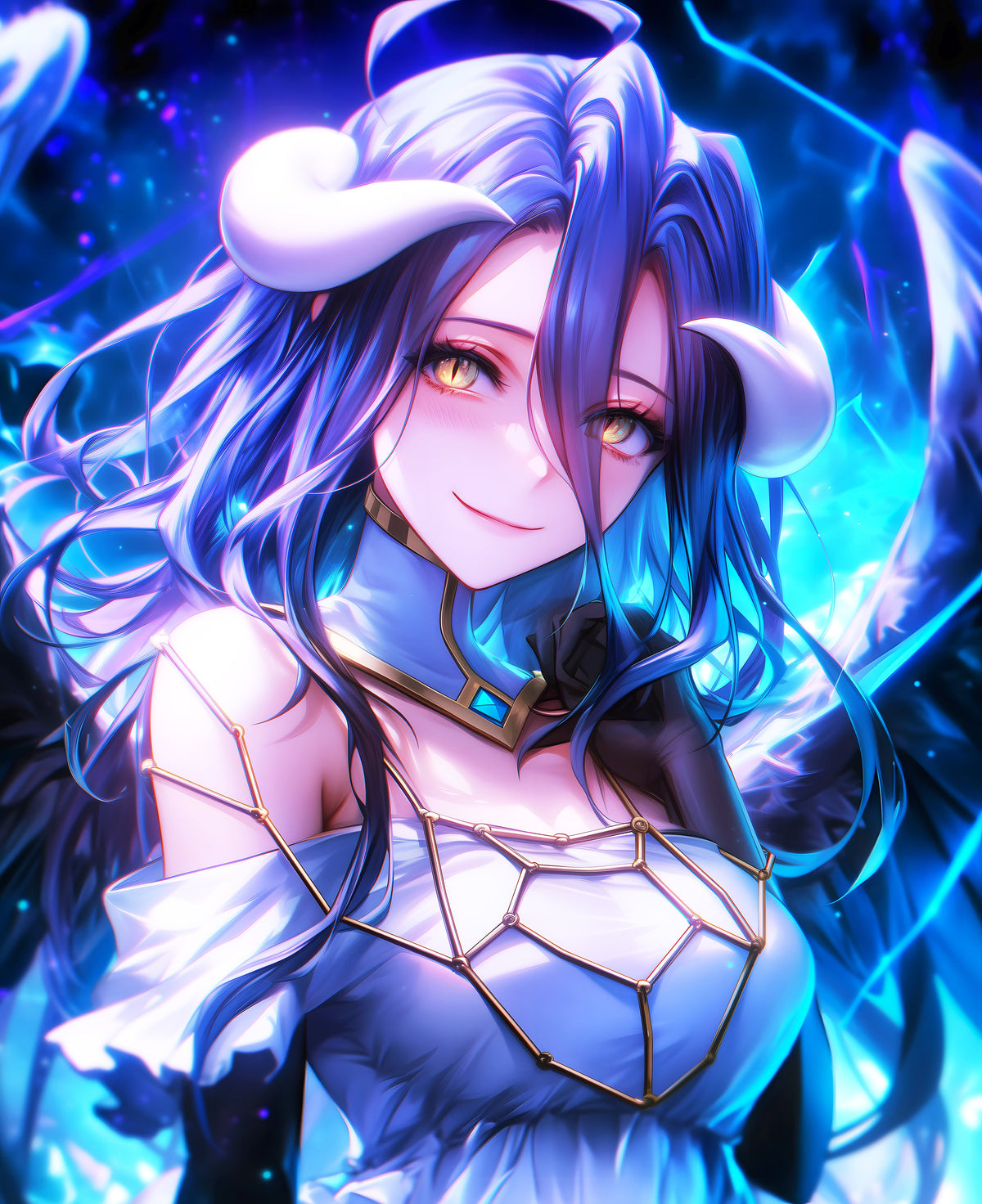 Albedo's Overlord Majesty: A Digital Art Tribute