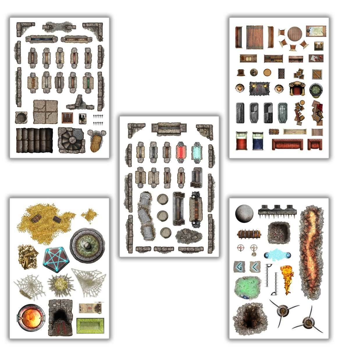 Battle Mats: Add On Scenery - Dungeon Decorations - 