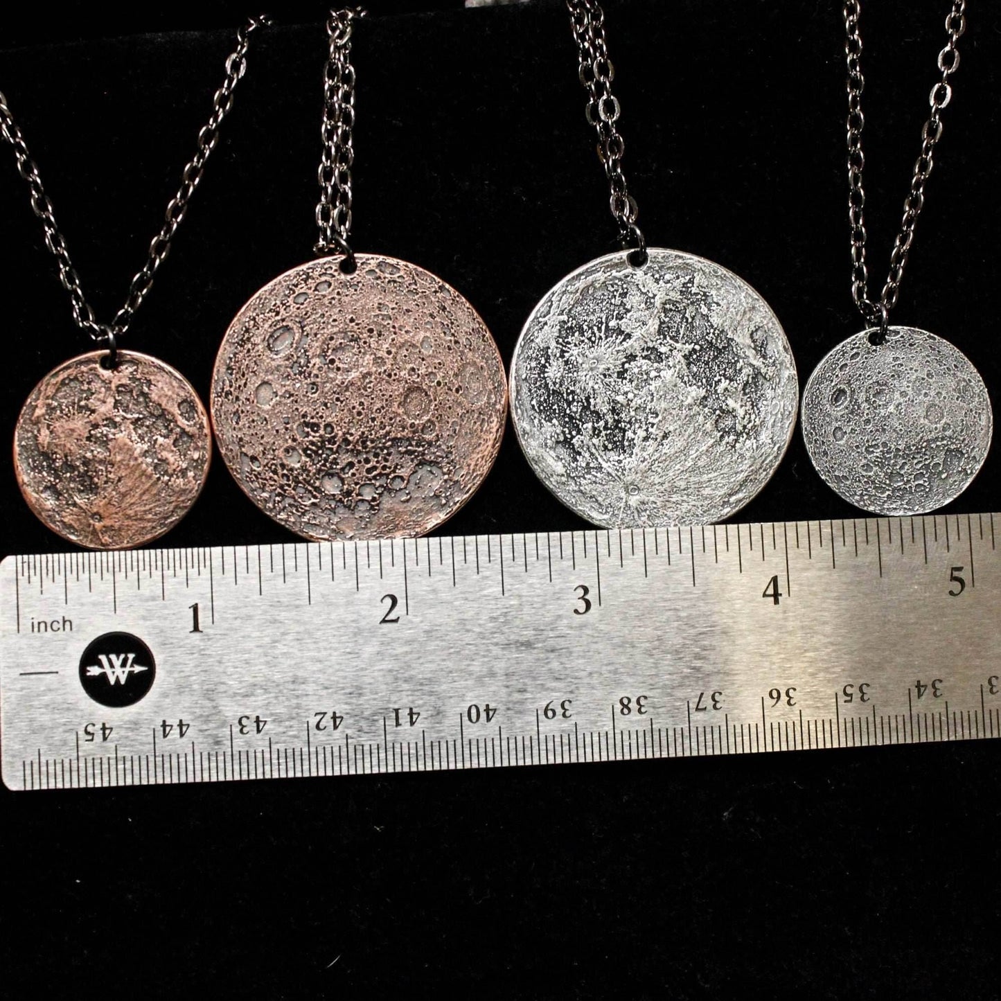 Blood Moon Copper Necklace - 1 in / 26 mm Pendant or Charm - Charm only