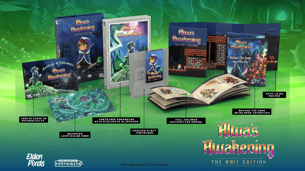 Alwa's Awakening: The 8-Bit Edition (Nintendo NES) - Game Only