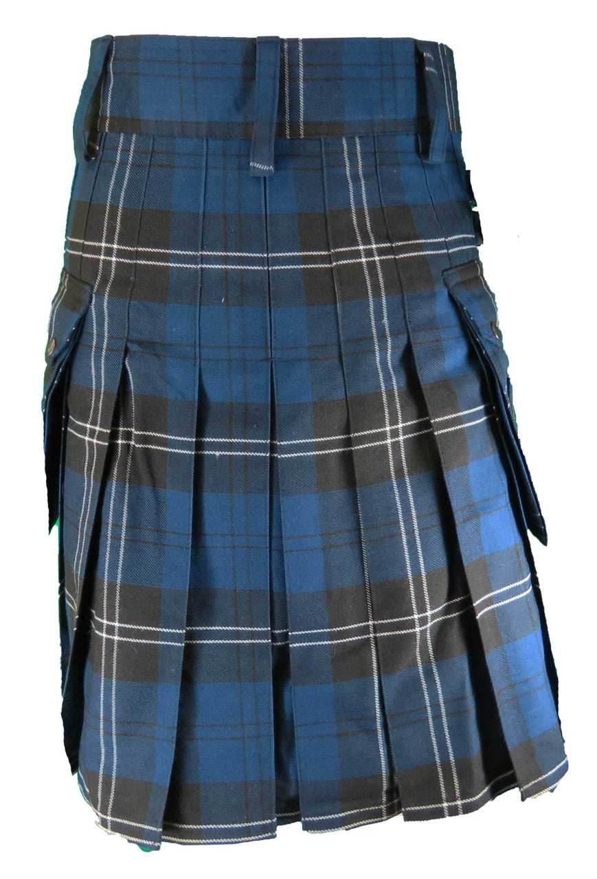Standard Ramsay Blue Tartan Utility Kilt - 30 / 22