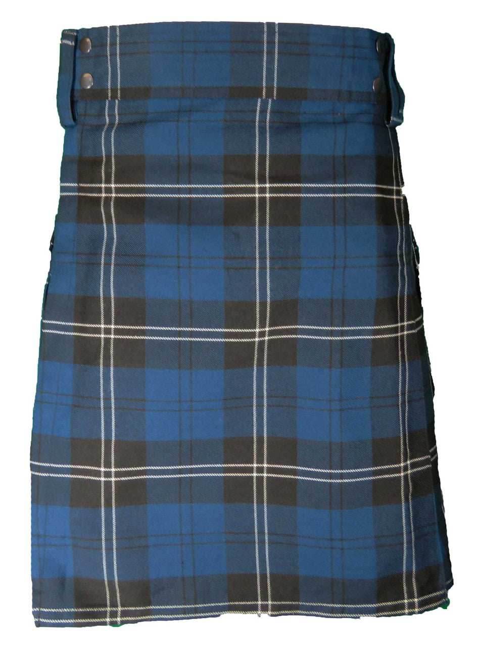 Standard Ramsay Blue Tartan Utility Kilt - 30 / 22