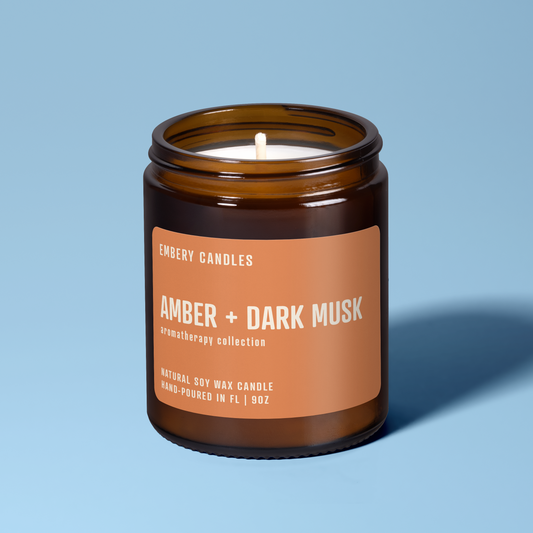 Amber + Dark Musk | Soy Wax Scented Candle