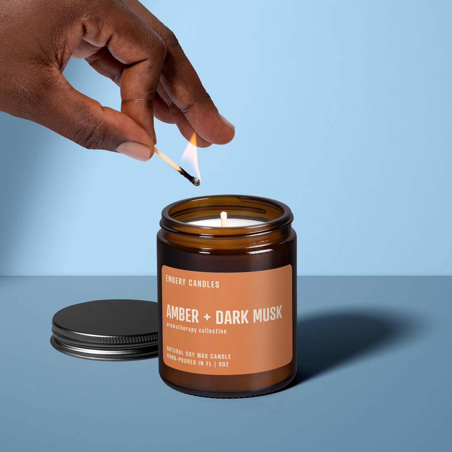 Amber + Dark Musk | Soy Wax Scented Candle