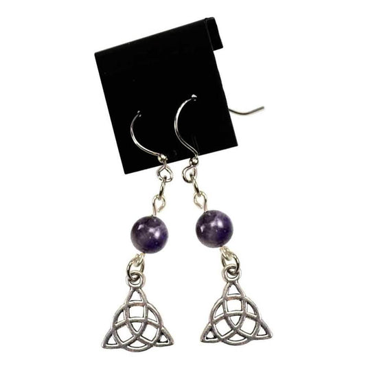 Amethyst Triquetra Earrings - 