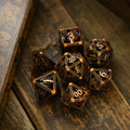 Ancient Dragon Bronze Metal DND Dice Set