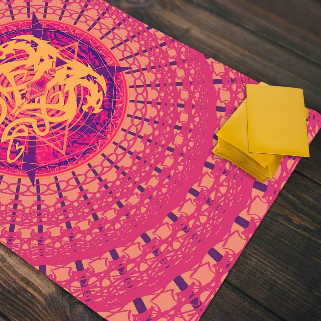 Twin Dragons Tattoo Playmat - Standard Playmat / Gradient / Plain