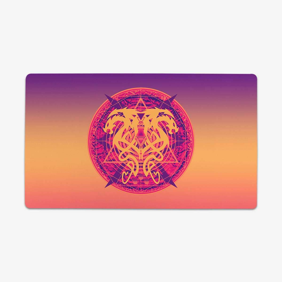 Twin Dragons Tattoo Playmat - Standard Playmat / Gradient / Plain