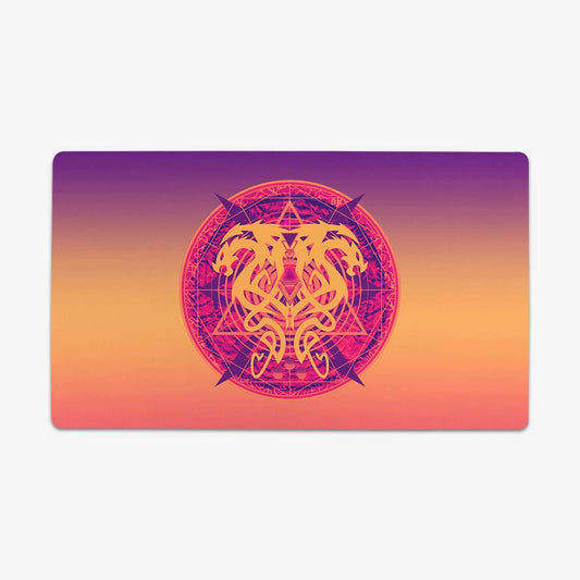 Twin Dragons Tattoo Playmat - Standard Playmat / Gradient / Plain