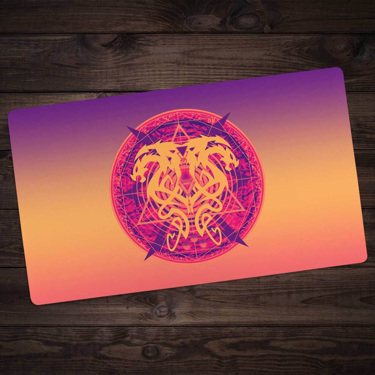 Twin Dragons Tattoo Playmat - Standard Playmat / Gradient / Plain