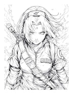 Anime Action Stars Coloring Book Vol 1 | 60 Pages | Teens & Adults