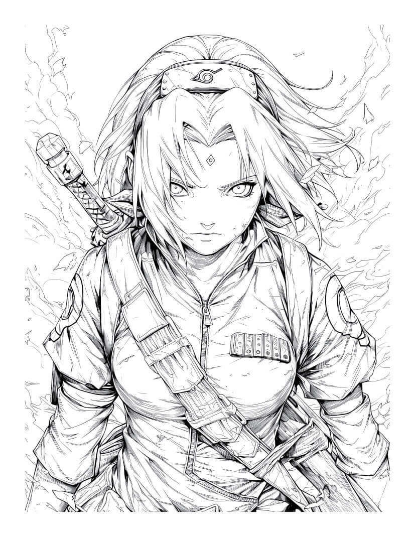 Anime Action Stars Coloring Book Vol 1 | 60 Pages | Teens & Adults