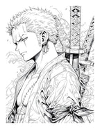 Anime Action Stars Coloring Book Vol 1 | 60 Pages | Teens & Adults