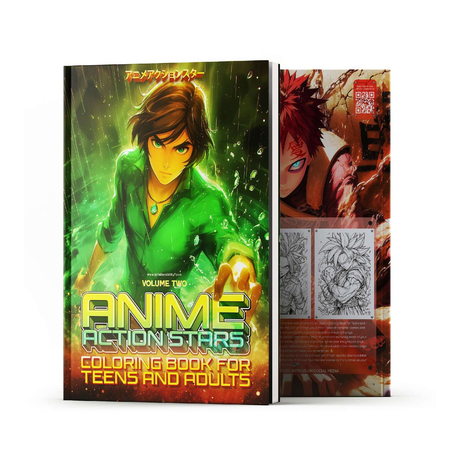 Anime Action Stars Coloring Book Vol 2 | 60 NEW Pages | Teens & Adults