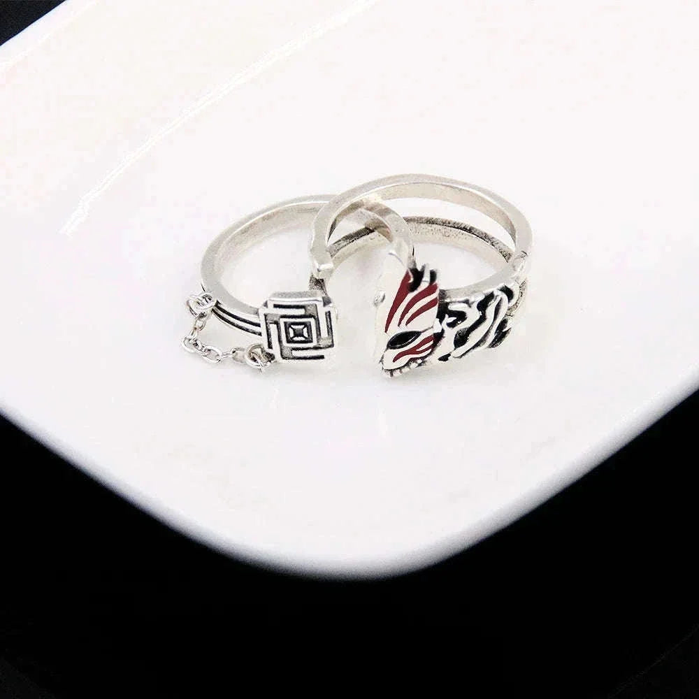 Anime Bleach Cosplay Ring Kurosaki Ichigo Metal Adjustable Unisex Rings Jewelry Accessories