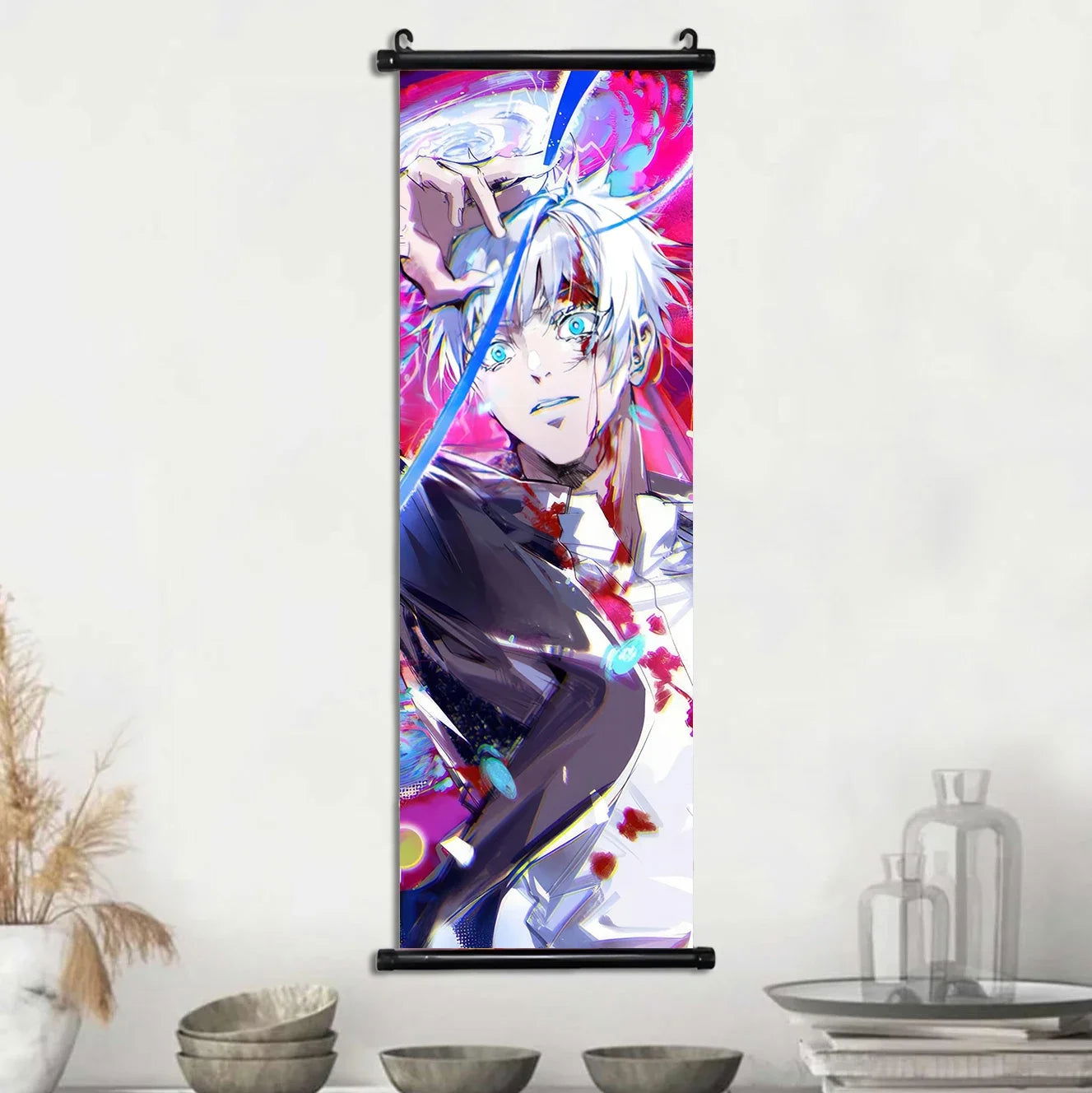 Anime Jujutsu Kaisen, Room Home Decoration Mural Hanging Scroll Print Canvas Poster Decor