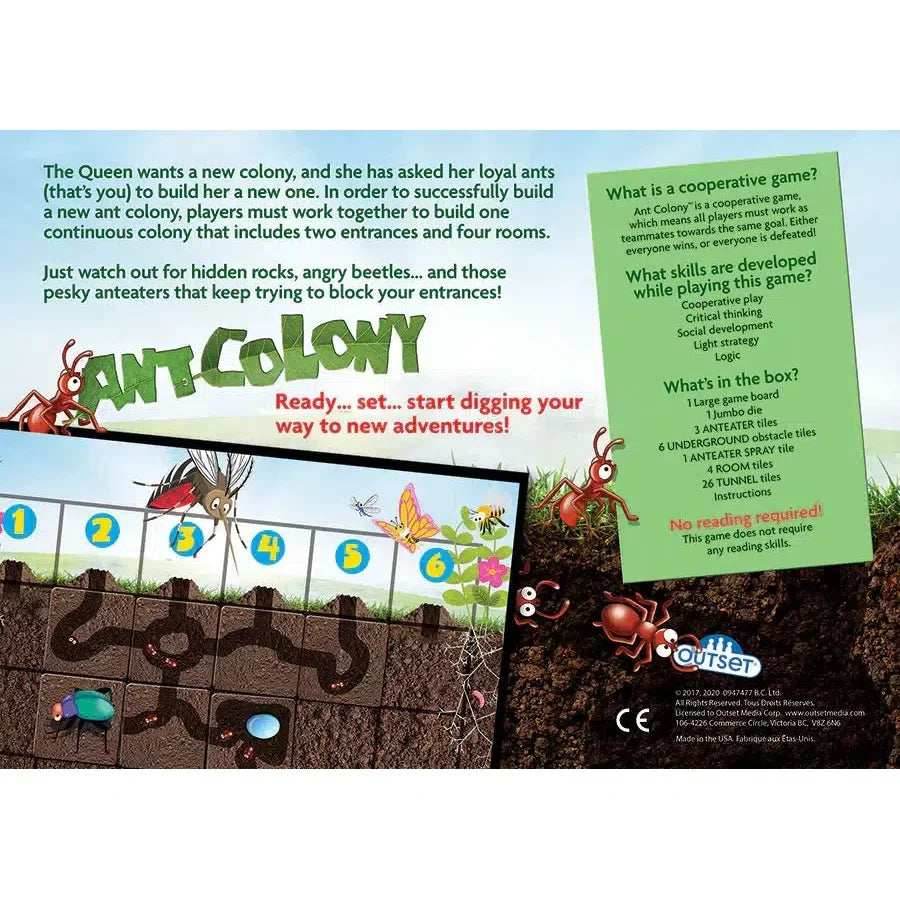Ant Colony Co-Operative Board Game Outset - 