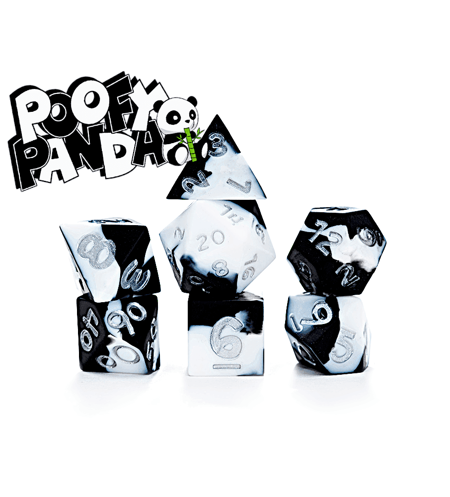 Anti-Stress Dice (16mm Silicone) - Poofy Panda