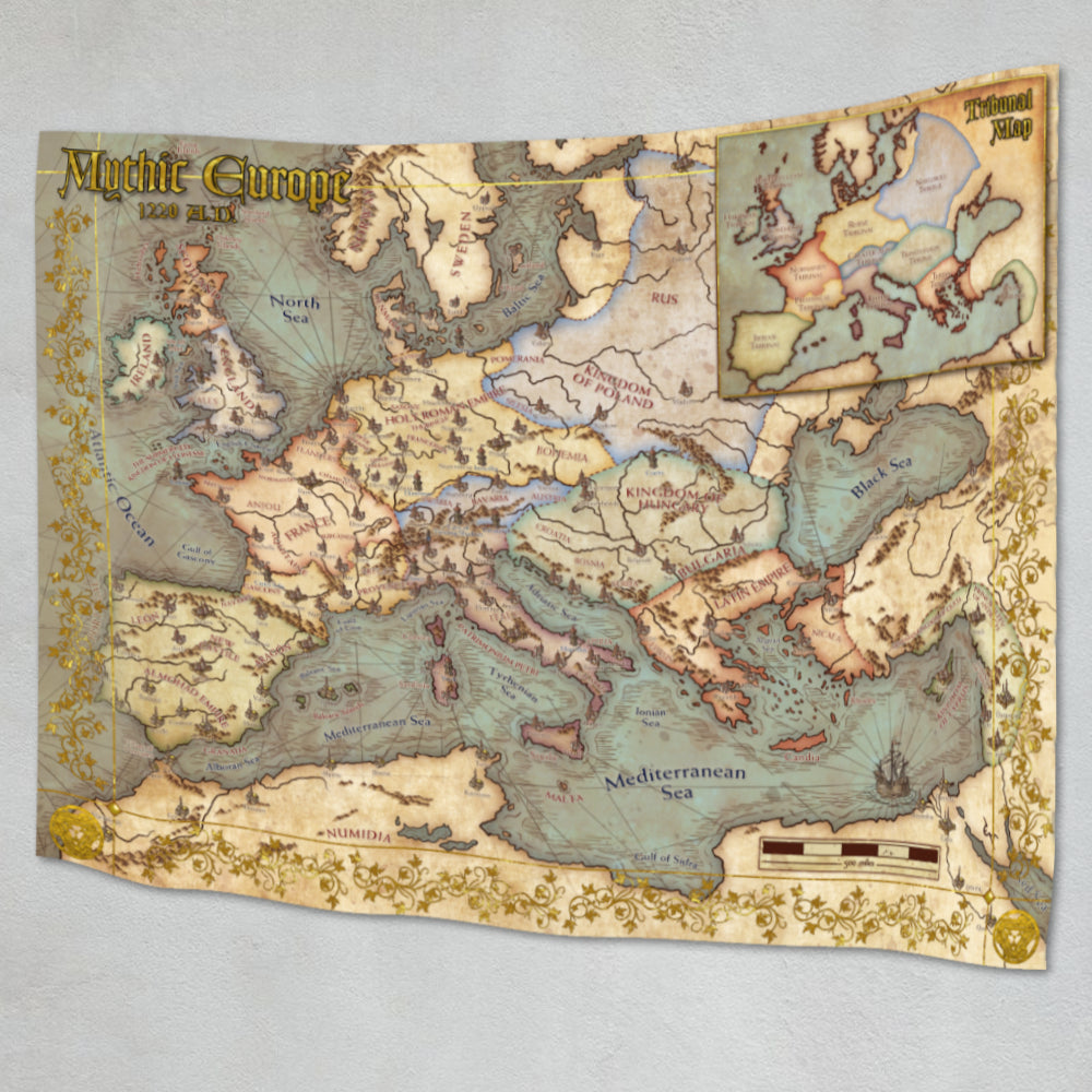 Mythic Europe Fabric Map (Ars Magica 5E)