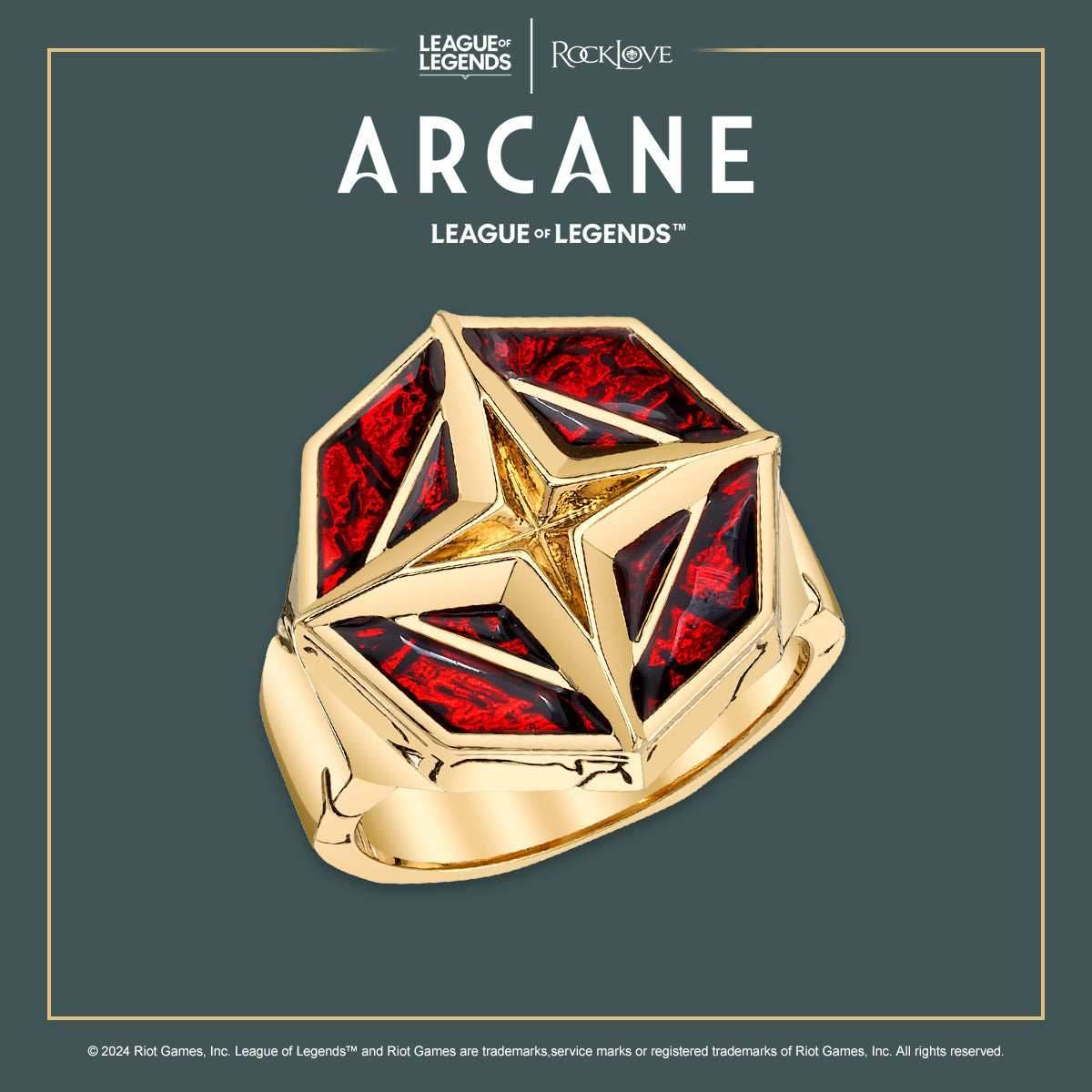 League of Legends X RockLove ARCANE Ambessa Ring - Size 5