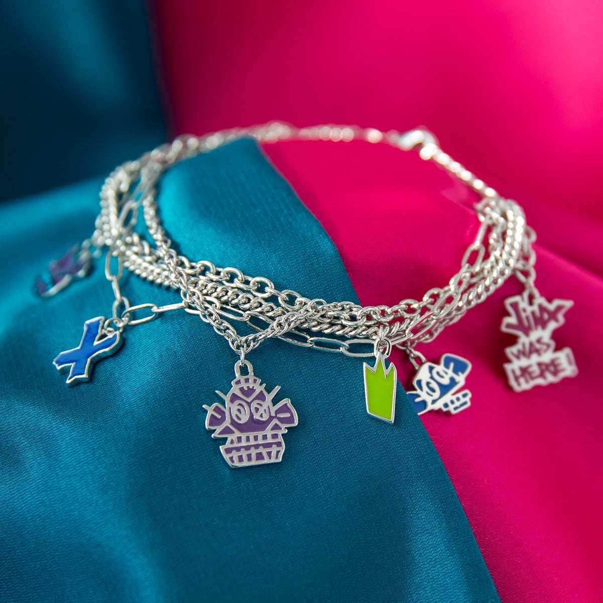 League of Legends X RockLove ARCANE Jinx Graffiti Charm Bracelet - 