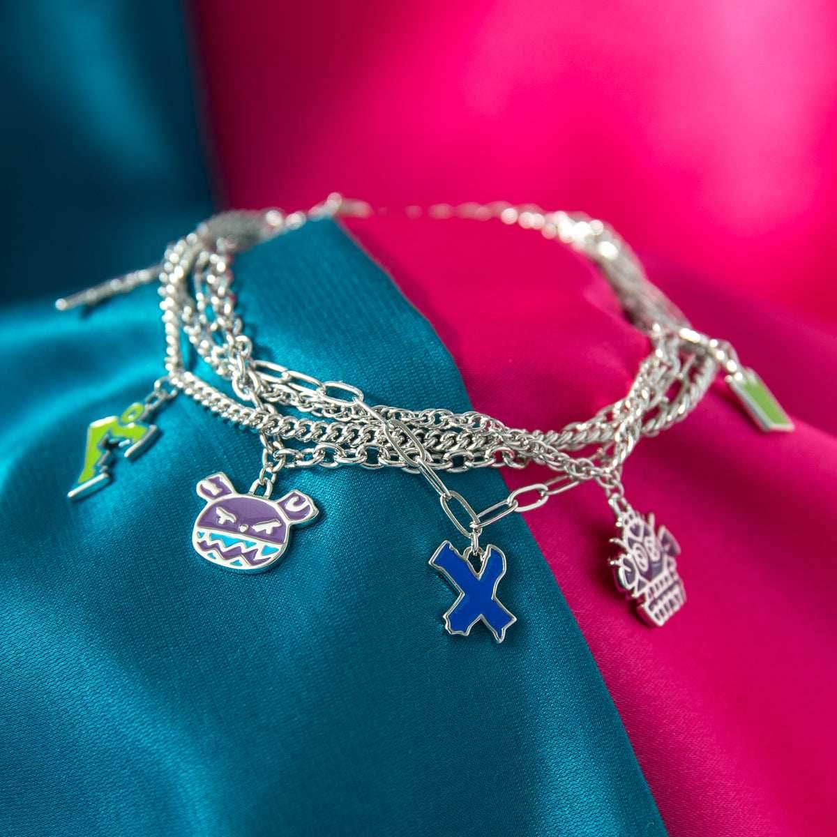 League of Legends X RockLove ARCANE Jinx Graffiti Charm Bracelet - 