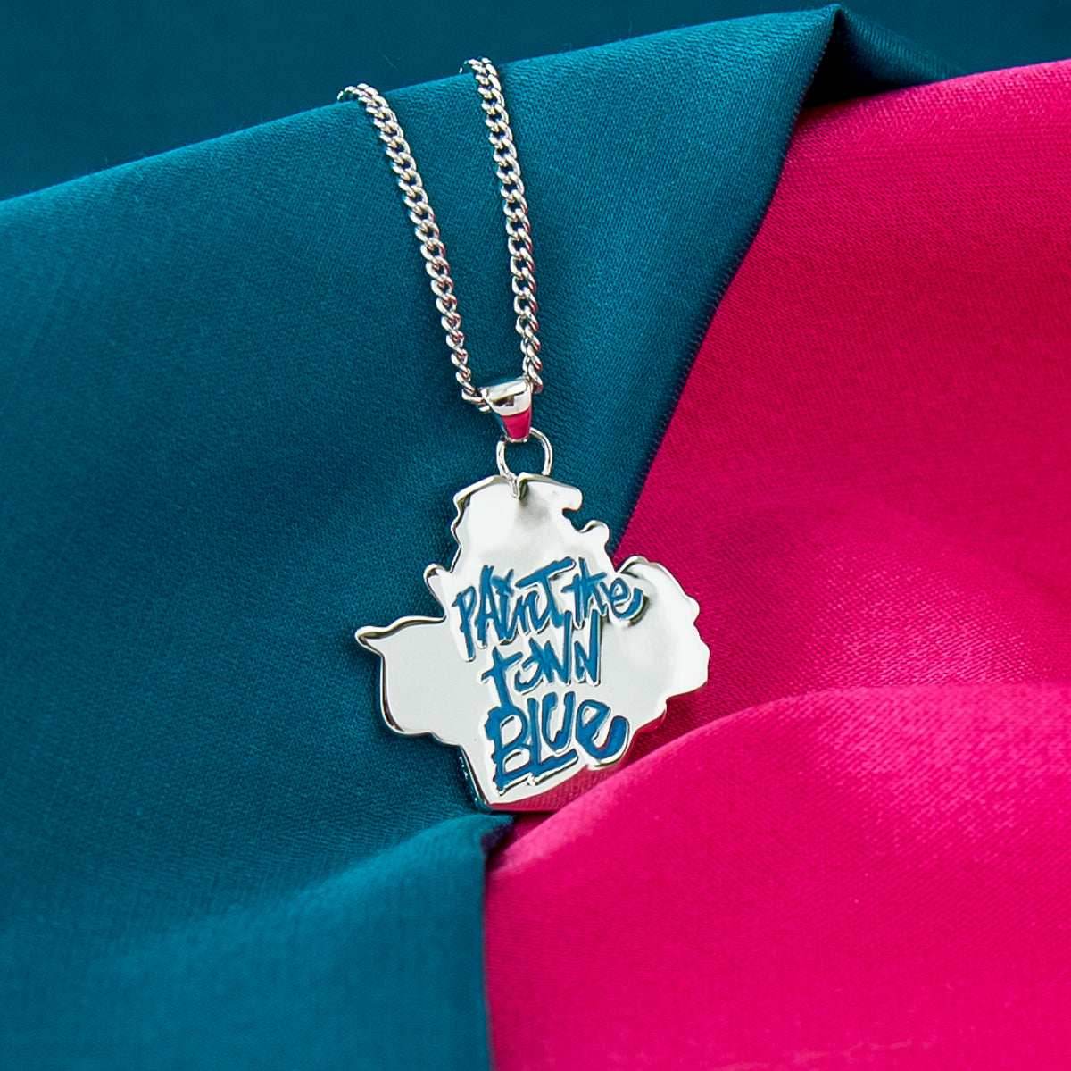 League of Legends X RockLove ARCANE Jinx Blue Monkey Necklace - 