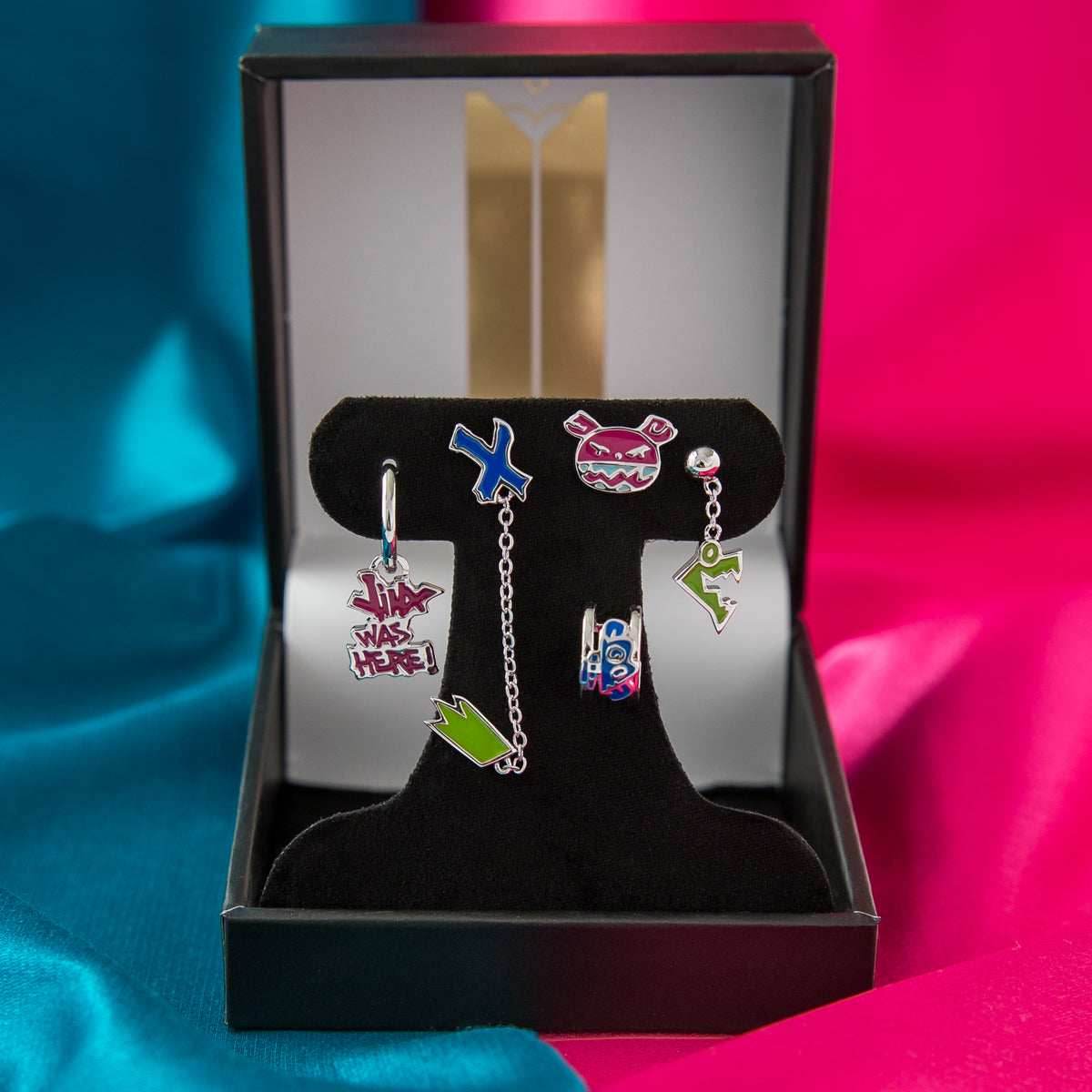 League of Legends X RockLove ARCANE Jinx Graffiti Earrings Set - 