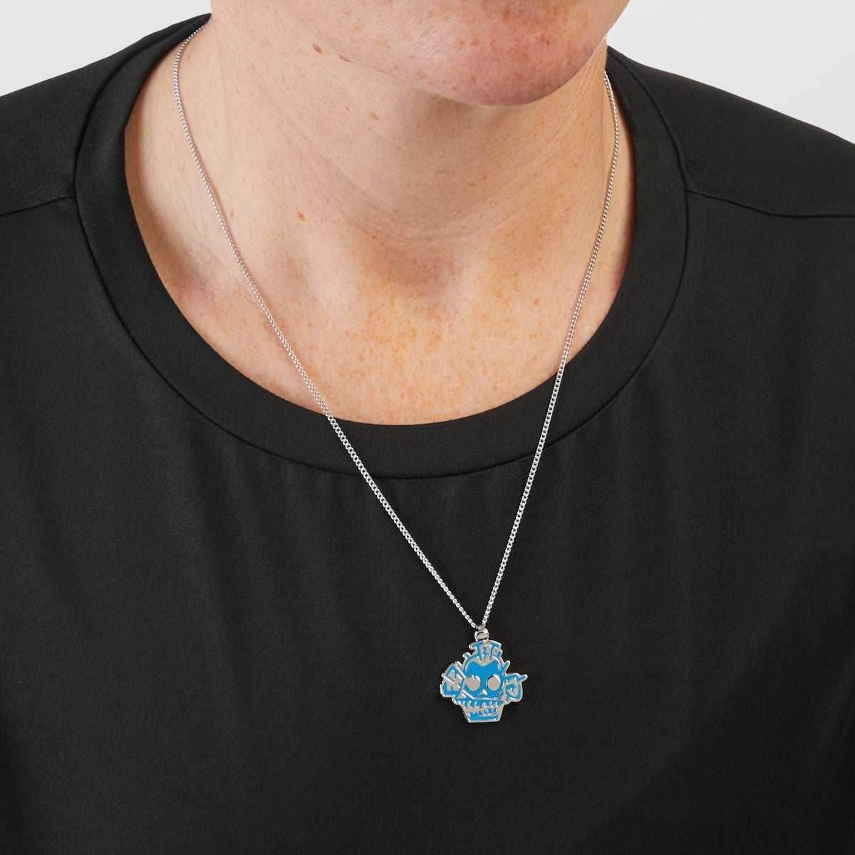 League of Legends X RockLove ARCANE Jinx Blue Monkey Necklace - 