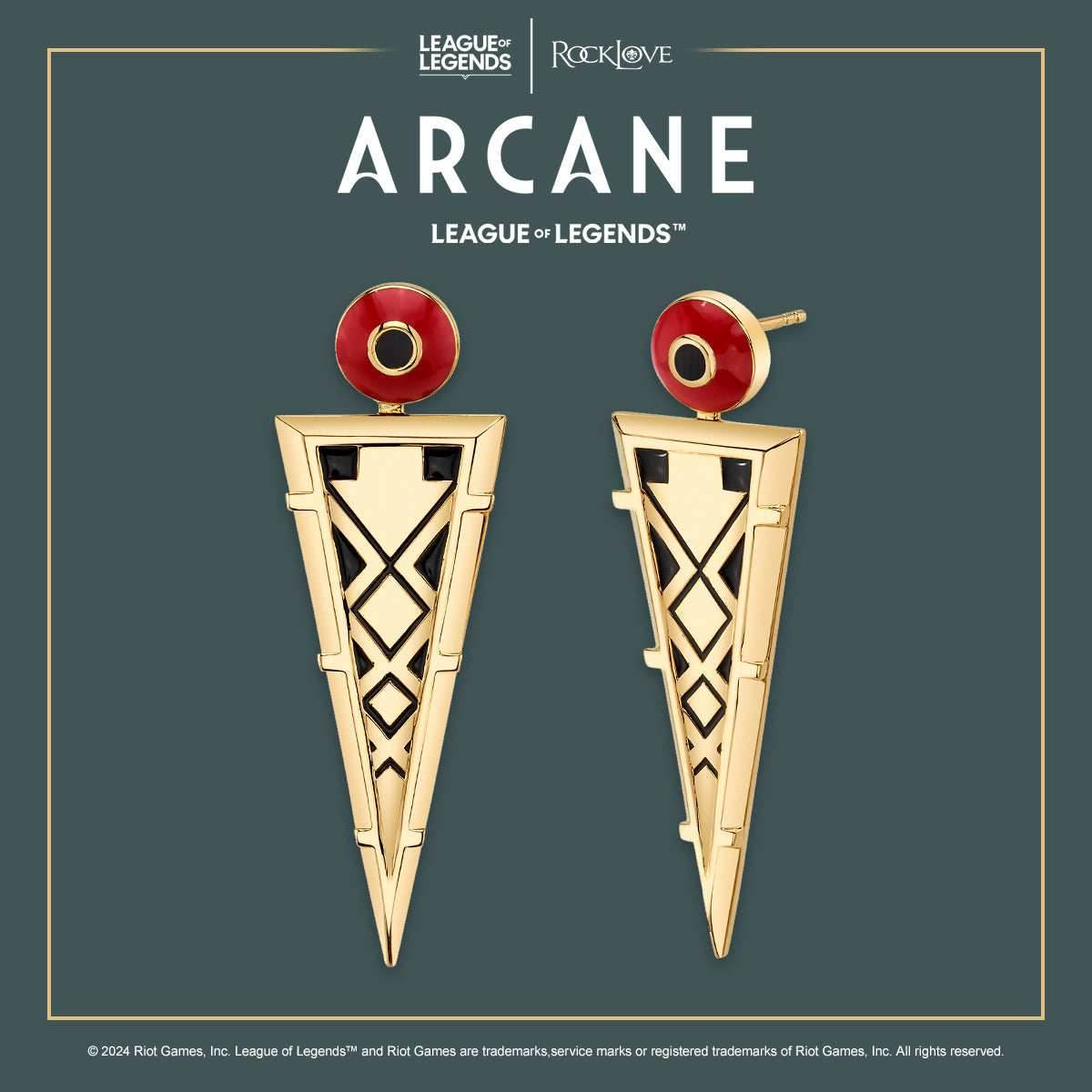 League of Legends X RockLove ARCANE Ambessa Earrings - 